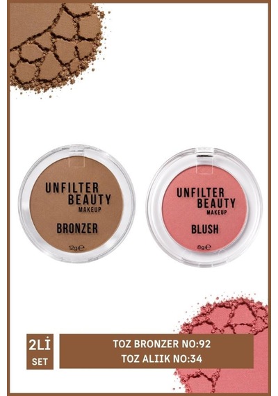 Makeup Toz Bronzer No: 92+toz Allık No: 34 Çok Renkli