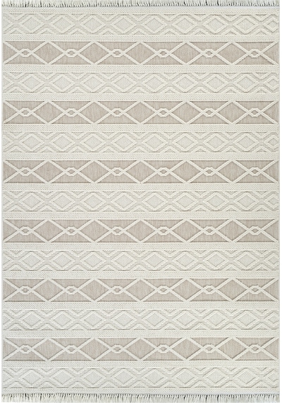 Kaşmir Halı 7/24 İskandinav Larus Beige 100x200 CM Salon Mutfak Halısı Yolluk Kilim