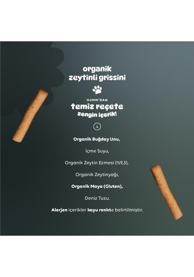 Humm Organik Vegan Zeytinli Grissini 55 Gr