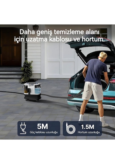 Greenote Halı/koltuk Yıkama Makinesi Ve Spot Temizleyici Sofa, Halı Ve Araç İçin Uygun, Güçlü Islak/kuru Vakum, 1.8 L Su Tankı, Tekerlekli Tasarım