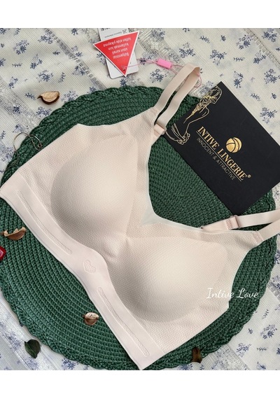 Intive Pureform Balensiz Dikişsiz Kopçasız Dokulu Seamless Bralet Pudra
