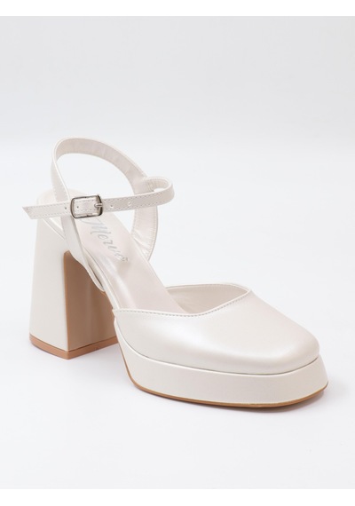 Nesilshoes Nesil Shoes Mrv 185821 Sedef Arkası Açık Gelinlik Sandalet