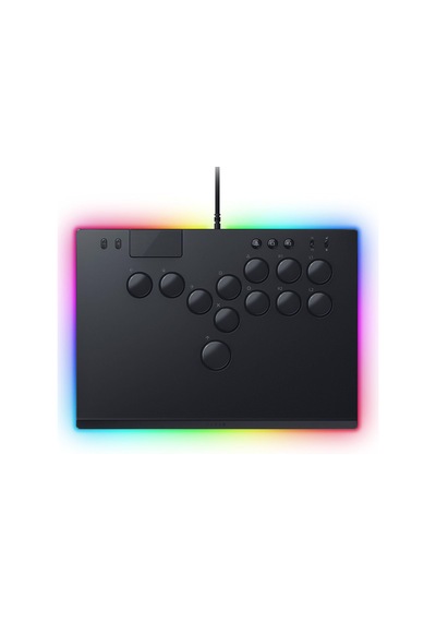 Kitsune - Ps5 Ve Pc İçin Optik Tüm Düğmeli Arcade Kontrol Cihazı 4 Hassas Hareket Tuşlu Düzen, Düz Doğrusal Optik Anahtarlar, İnce, Taşınabilir Gövde Siyah Diğer