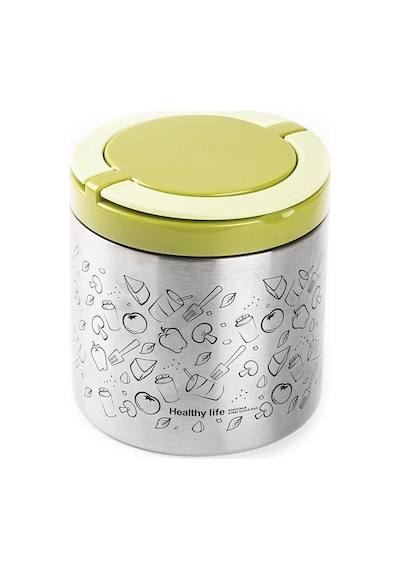 Tantitoni 036-01-tedemeı Paslanmaz Çelik Yuvarlak Desenli Yemek Termosu 630ml Yeşil