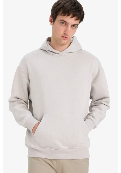 Defacto Oversıze Kapüşonlu Sweatshirt A4331ax25augr184 Gri-gr184