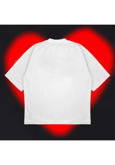 Startmore Comme Des Garçons Oversize Unisex Pamuklu Nefes Alan Kalın Kumaşlı Beyaz