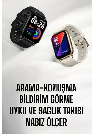 Suya Dayanıklı Bluetooth Akıllı Saat Gps, Adımsayar, Nabız & Sağlık Takibi
