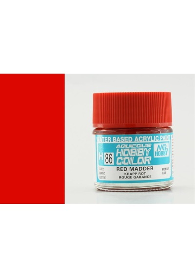 10 Ml. Red Madder Aqueous Serisi Maket Boyası, Mr.hobby H086 Standart