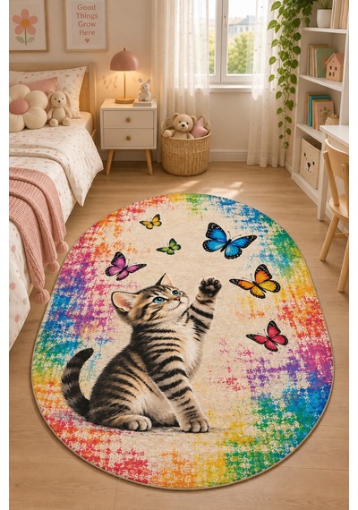 Pati Dostu Kedi Desenli Dijital Baskı Pamuk Dokuma Kaymaz Taban Salon Halısı Ve Çocuk-genç Odası Oval Renkli 923552567 Oval Renkli Pati Dostu Kedi Desenli Dijital Baskı Pamuk Dokuma Kaymaz Taban Salon Halısı Ve Çocuk-genç Odası Oval Renkli 923552567 Oval Renkli