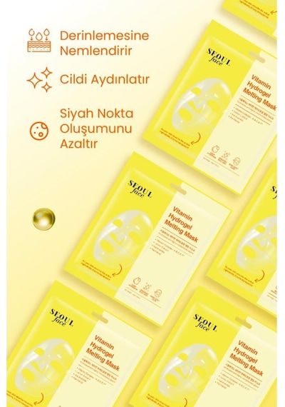 Dermal Vitamin Ve Peptid Canlandırıcı Onarıcı Eriyen Maske Seti Kore Maske Seti 34 Gr.