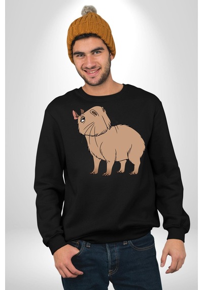Chispi Unisex Siyah Sweatshirt Siyah