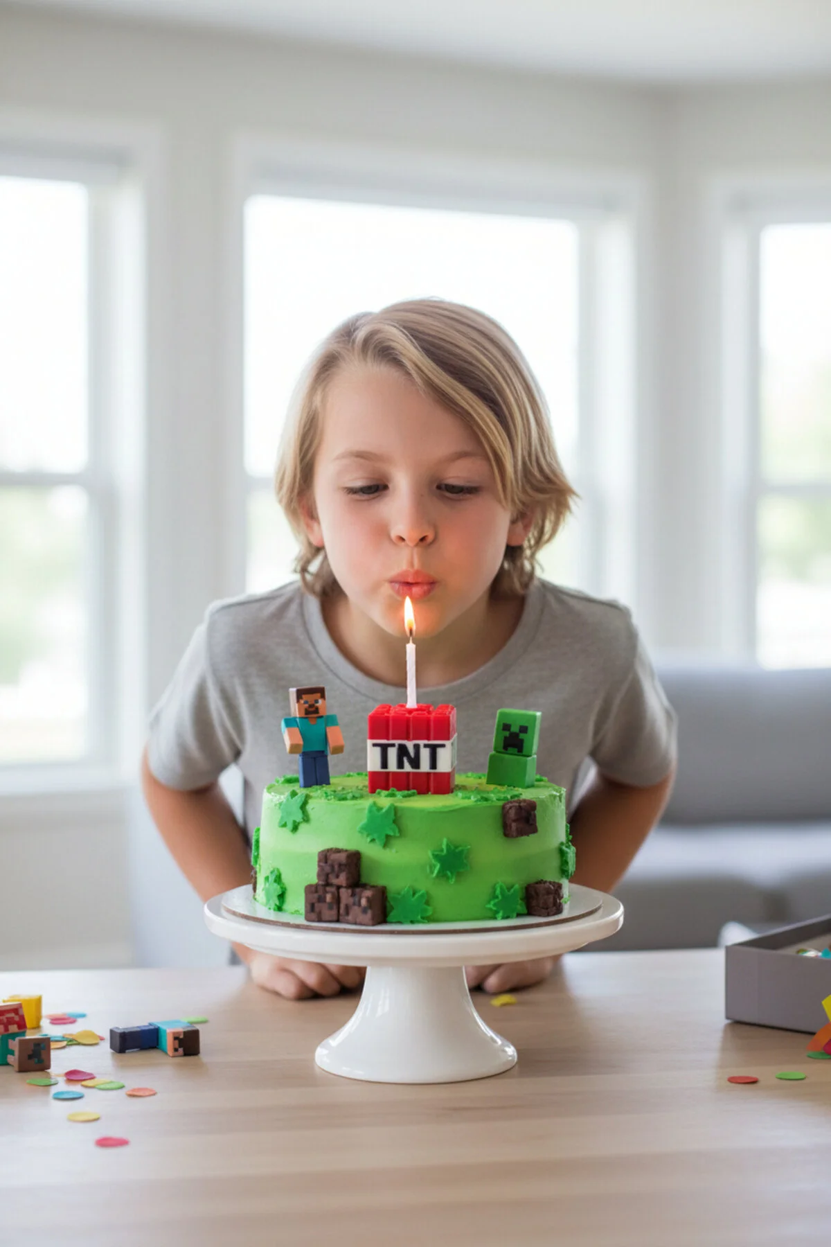 Minecraft Tnt Mumluk Seti 1 10 Adet Seçenekli Doğum Günü Pasta Mumluğu 3d Baskı Kırmızı