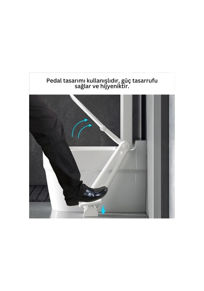 Etashop Ayak Pedallı Klozet Kapak Kaldırma Aparatı Delme Gerektirmeyen Hijyenik Tuvalet Kapağı Kaldı Beyaz