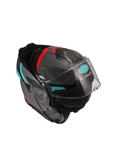 Ls2 Advant 2 Trıple Çene Açılır Kask Gri - Kırmızı - Turkuaz
