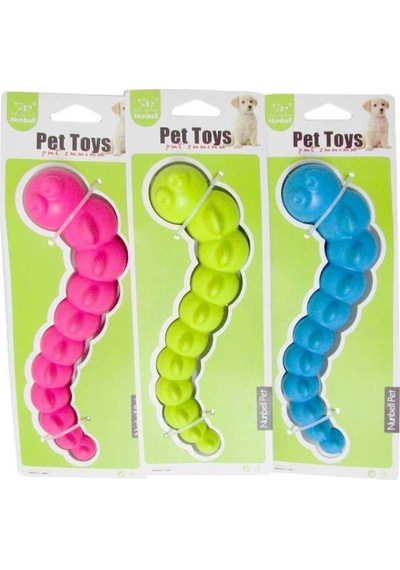Nunbell 15 CM Plastik Tırtıl Köpek Oyuncağı Çok Renkli
