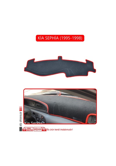 Kia Sephia 1995-1998torpido Koruma Halısı Kırmızı Kenar