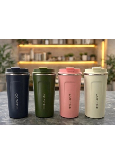 Özel Üretim Seyahat 500 Ml Paslanmaz Çelik Termos Mug - Çift Katmanlı Sızdırmaz Kahve Kupası Alk3134