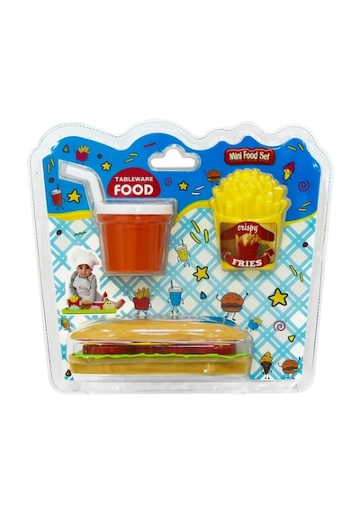 Uçar Oyuncak Mini Hamburger Tableware Fest Food Set 9021109