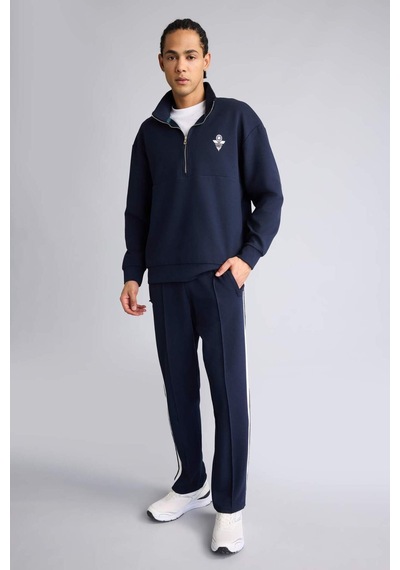 Defacto Boxy Fıt Dik Yaka Sporcu Sweatshirt F9372ax26spnv253 Lacivert-nv253