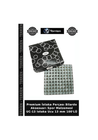 Premium İstaka Parçası Bilardo Aksesuarı Spor Malzemesi Uc-13 Istaka Ucu 13 Mm 100'lü