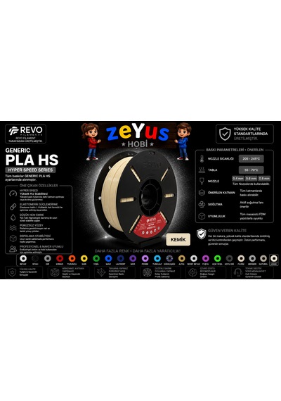 Generic Pla Hs Hyper Speed Filament Kemik 1.75 Mm 1000 Gr