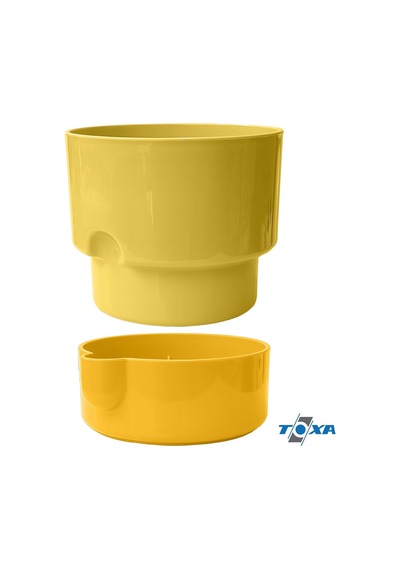 Dora Saksı Tabaklı Çiçek Kaktüs Saksısı Parlak Plastik Saksı 1 Adet, Sarı, 2l, 16cm Diğer