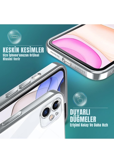 Ceptecepnet Tecno Camon 20 / 20 Pro İle Uyumlu Özel Tasarım Baskılı Kamera Korumalı Şeffaf Telefon Kılıfı 3