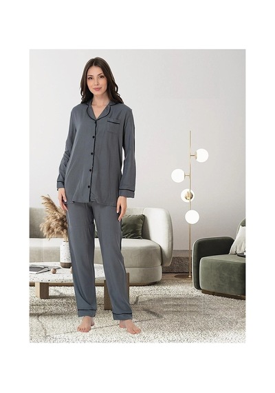 Effortt Pijama Takımı Füme - 8097 Füme