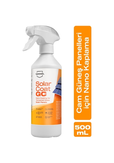 Nasiol Solarcoat Gc Temperli Cam Güneş Panelleri İçin Gelişmiş Nano Kaplama-500ml