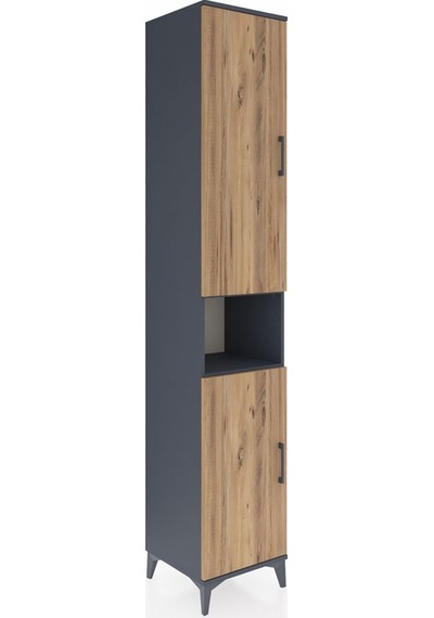 Hyperion Dolap 5 Raflı 2 Kapaklı Tek Askılı 44x44x243 Antrasi... Antrasit