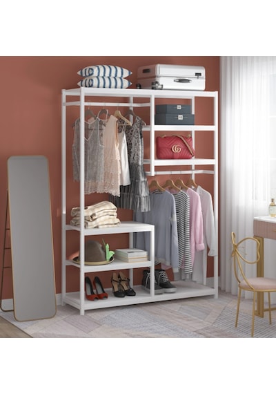 Zizuva Modern Tasarım Raflı Açık Gardırop