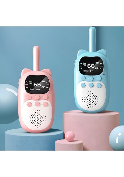 İdragon Km-10 Çocuk Telsizi Bas-konuş Walkie Talkie , Kolay Kullanım, Uzun Menzil 2 Adet