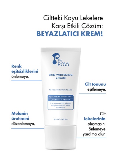 The Pova Cilt Beyazlatıcı Aydınlatıcı ve Leke Karşıtı Bakım Kremi 50 ML