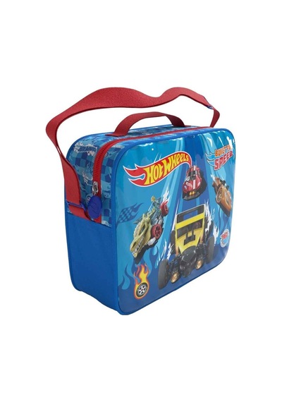 Hot Wheels Mavi Araba Desenli Beslenme Çantası Seti 2484 Sağlığa Zararsız Kullanışlı Tasarım Çok Renkli