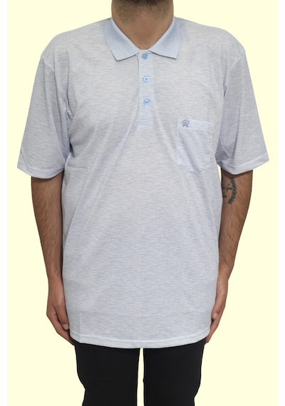 Santa Dmctekstil Erkek Desenli Klasik Kesim Rahat Kalıp Tek Cepli Polo Yaka Battal Büyük Bedenli T-shirt Mavi Santa Dmctekstil Erkek Desenli Klasik Kesim Rahat Kalıp Tek Cepli Polo Yaka Battal Büyük Bedenli T-shirt Mavi