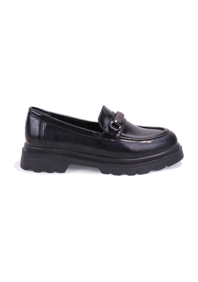 Dagoster Dza07-90849 Siyah Rugan Günlük Loafer Kadın Ayakkabı