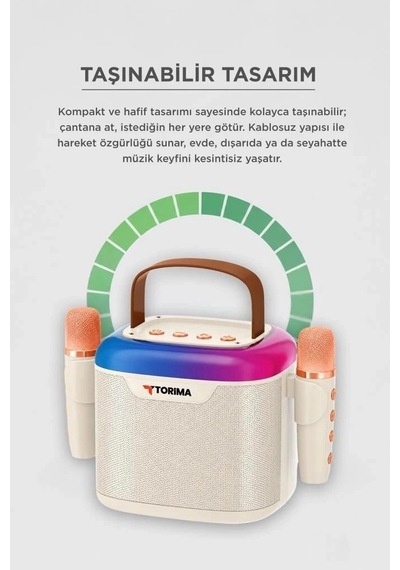 Premium Torima Bluetooth Hoparlör D51 Beyaz Toplantı Ses Takımı Müzik Keyfi