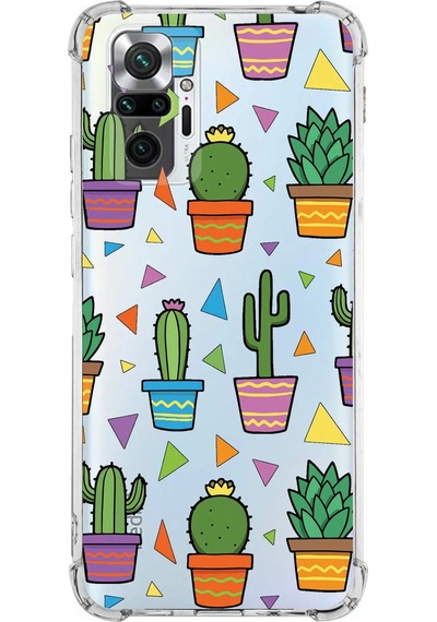 Prinrify Xiaomi Redmi Note 10 Pro Uyumlu Water Color 4 Baskılı Şeffaf Köşe Korumalı Antişok Kılıf