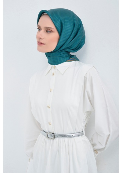 Armine Saf İpek Sura Eşarp 9528d 91 Petrol