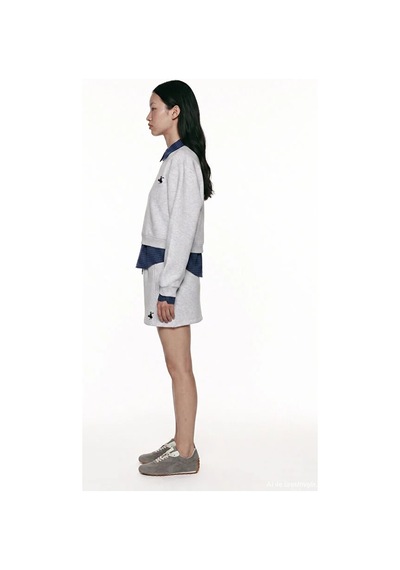 Quzu 27kswt02432 Gömlekli Sweatshirt Gri
