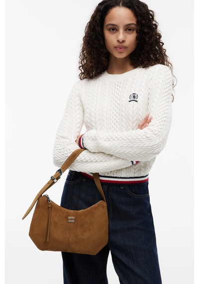Tommy Hilfiger Tjw Slouchy Suede Shoulder Bag Kadın Kahverengi Çanta - Aw0aw18859