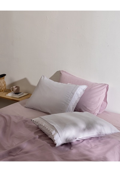 Madame Coco Fleuve %100 Pamuk 2'li Yastık Kılıfı - Gri 8684427287378 Gri