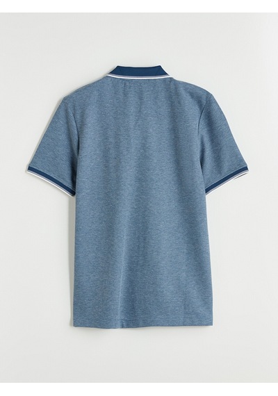 Lcwaıkıkı Classic İndigo Polo Yaka Desenli Erkek Tişört