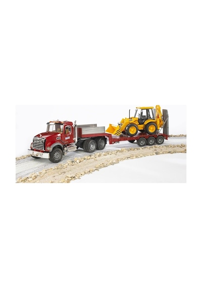 BR02813 Mack Granite Jcb Taşıyan Tır - Bruder
