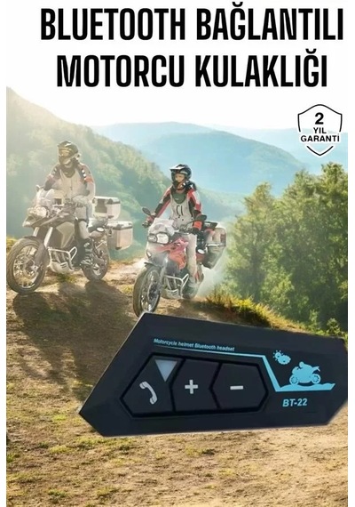 Home İnterkom Intercom Kask Kulaklık Bt22 Bluetooth Motosiklet Kulaklık 5.0 Bluetooth