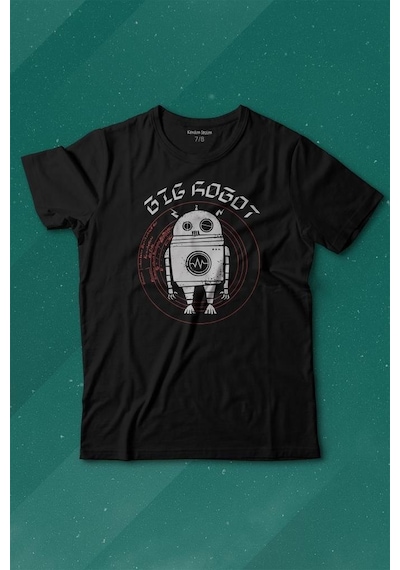Kendim Seçtim Big Robot 2 Comics Çizgi Film Minimal Dizi Baskılı Tişört Çocuk T-shirt 001