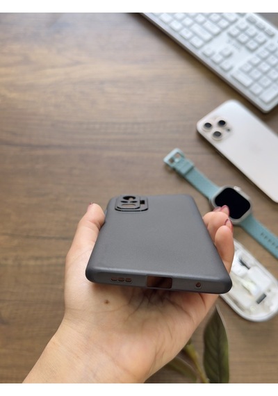 Redmi Note 10 Pro Uyumlu Süper İnce Mat Ultra Thin Silikon Kılıf Siyah
