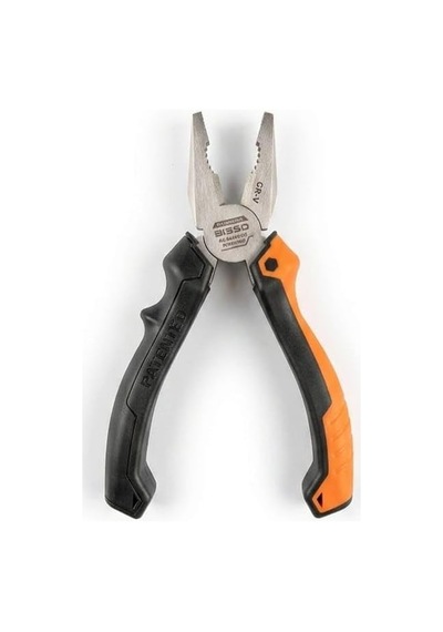 Bısso Profesyonel Kombine Pense 180mm / 7 - Birinci Kalite Cr-v Çelik, Usta Ve Tamirat Tipi Güçlendirilmiş Tel Kesici Ve Tutucu Pense, Ergonomik İzoleli Kaymaz Sap
