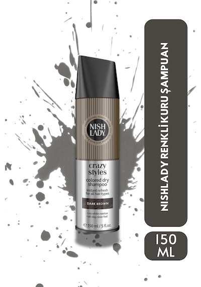 Nıshlady Renkli Kuru Şampuan Koyu Kahve 150 Ml