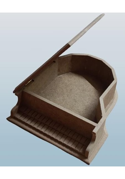 Hobi Adn 90274 Dekoratif Piyano Kutu Ayaklı Ahşap Mdf Ham Cnc Kesim Model El Yapı Diğer